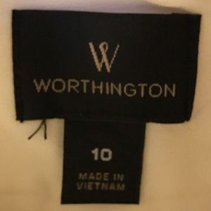 Belted Mid length skirt creme with brown buttons